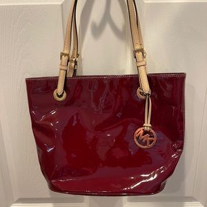 Michael Kors Burgundy patent bag